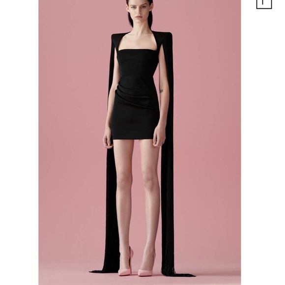 ALEX RUCHED FRINGE OVERLAY MINI DRESS Size Medium - Picture 1 of 12